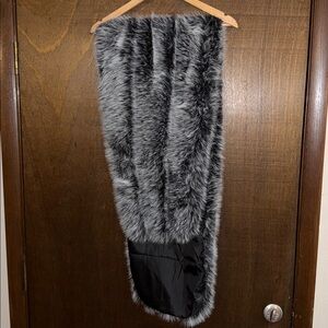 Faux silver fox wrap/stole / new